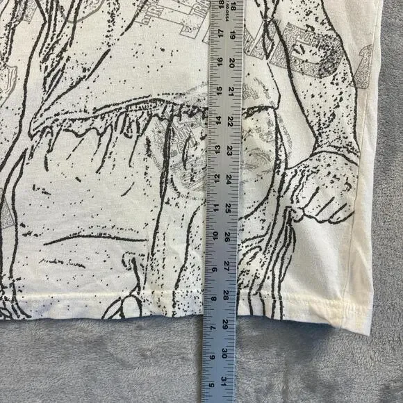 Vintage Y2K And1 Streetball White AOP Graphic T-shirt Size Large - Picture 5 of 6